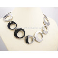 316L stainless long silver surgical steel big wide chain link necklace